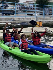 Kayaking in groups