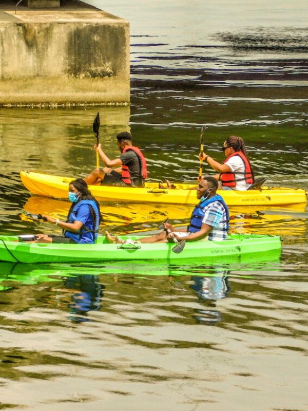 group kayaking in lagos