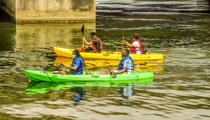 group kayaking in lagos