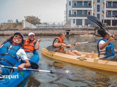 Kayaking with a group in Lagos