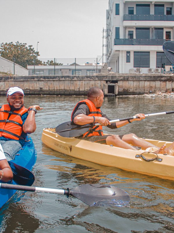 Kayaking with a group in Lagos